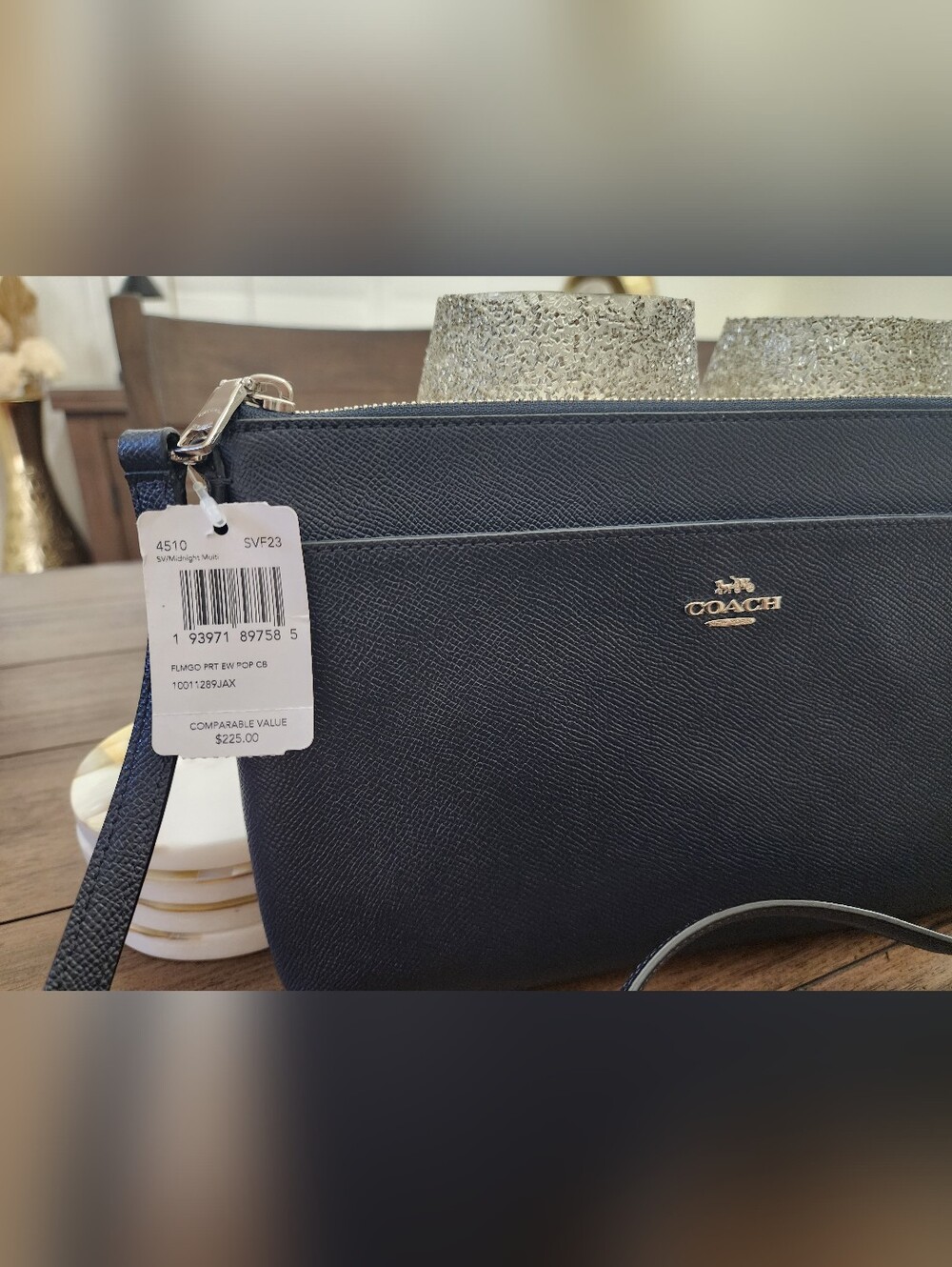 Coach Navy Crossbody- Signature Leather - Picture 8 of 10
